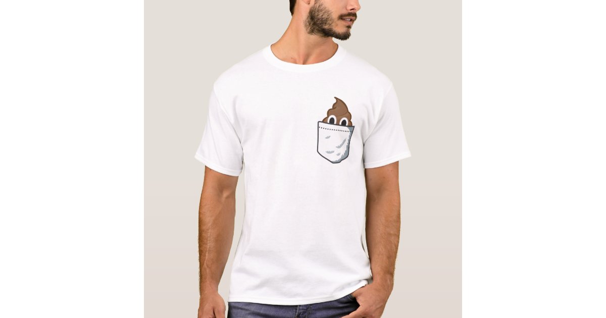 Poop Pocket. Funny emoji T-shirt | Zazzle Poop Pocket. Funny emoji T-shirt | Zazzle