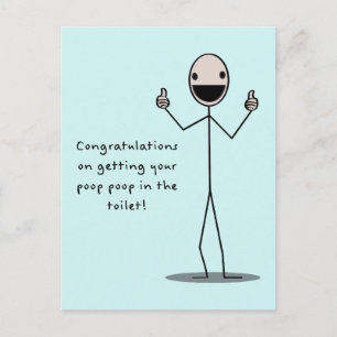 Poop Poop In The Toilet Postcard