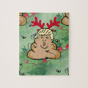 poop reindeer donald trump jigsaw puzzle