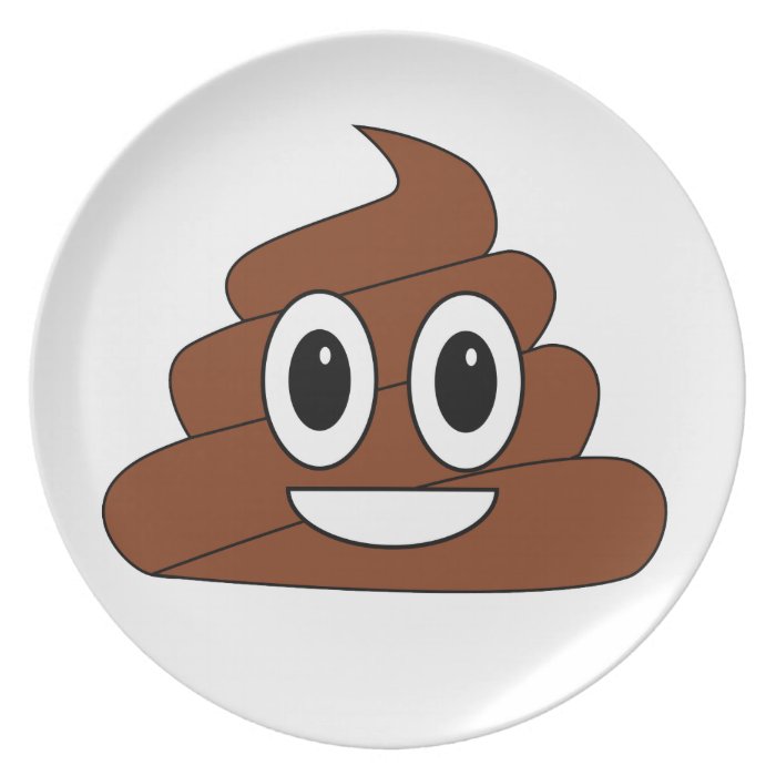 Poop smiley plates