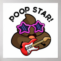 Poop Star Funny Pop Star Pun 