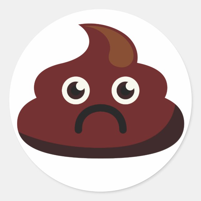 Poop stickers 1 : sad (Front)
