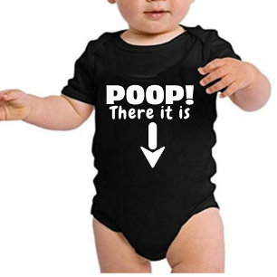 Poop There it is Funny Baby Bodysuit