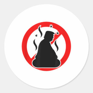 Poop Trump Flush It Now _1  Classic Round Sticker