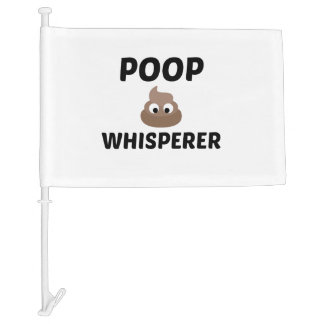 POOP WHISPERER CAR FLAG