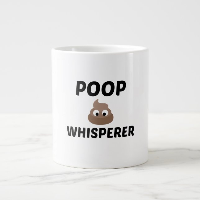 POOP WHISPERER GIANT COFFEE MUG (Front)