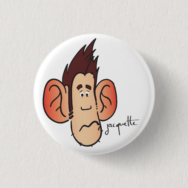 pooped misadventure jacquette pinback button (Front)