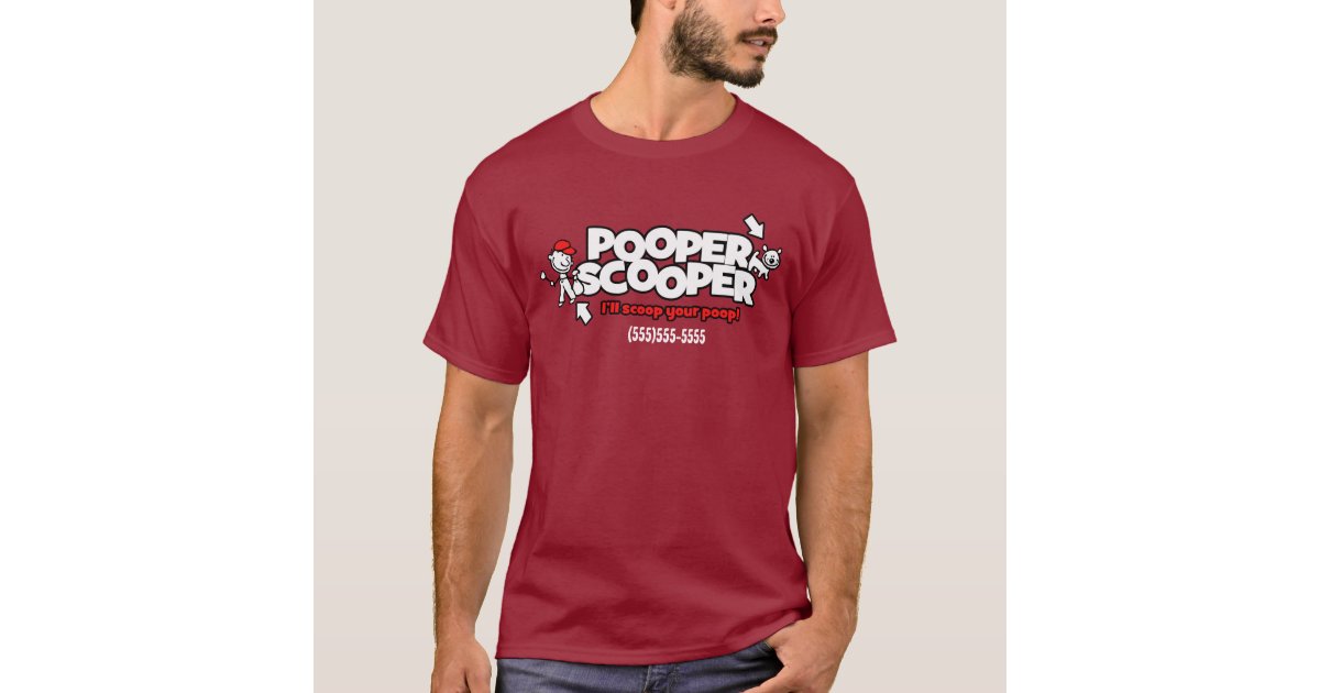 Pooper Scooper business promotional t shirt Zazzle
