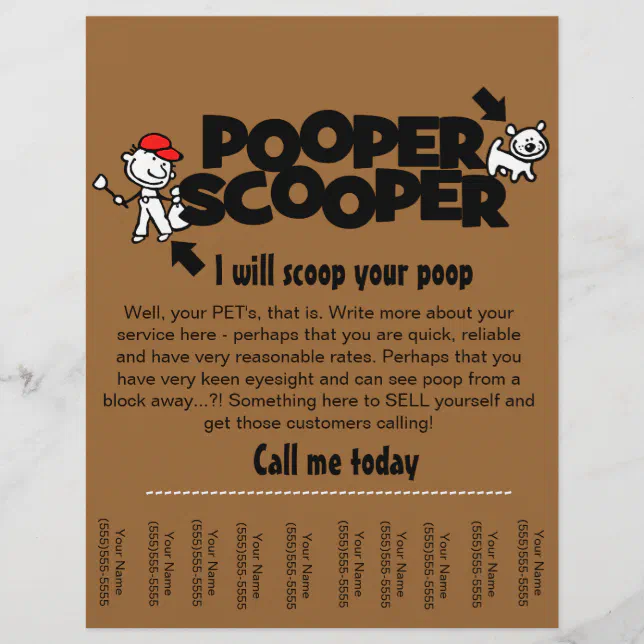 Flyer Dog Waste Clean Up Service Pet Waste Removal Services Near