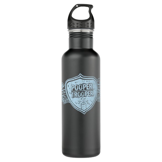 Pooper Trooper Crohn's and Colitis Aluminum Bottle (Front)