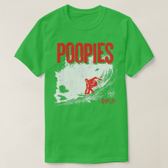 Poopies Merch Wave T T-Shirt (Design Front)