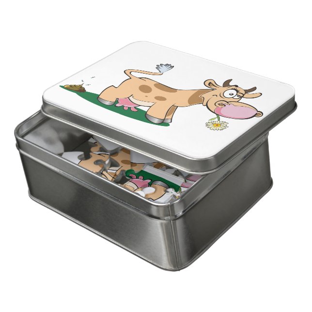 Pooping Cow Jigsaw Puzzle (Lid Open)