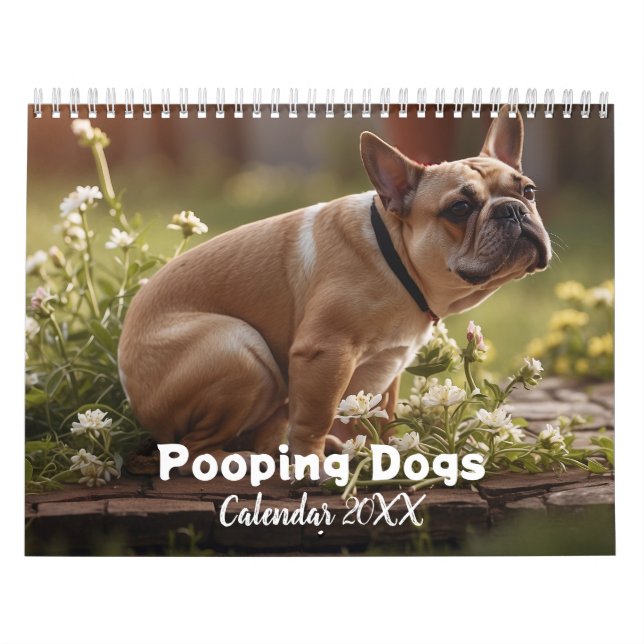 Pooping Dogs Calendar 2026 (Cover)