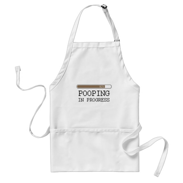Pooping in progress baby t-shirt adult apron (Front)