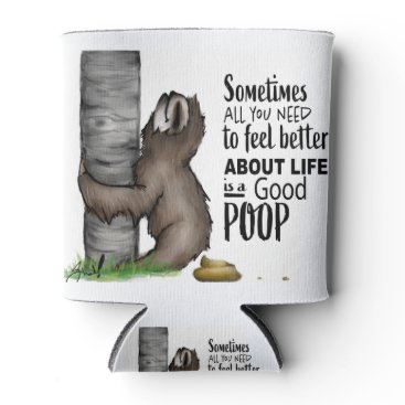 pooping Sloth Can Cooler