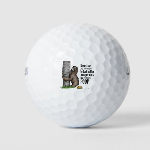 pooping Sloth Golf Balls