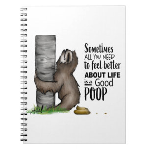 pooping Sloth Notebook