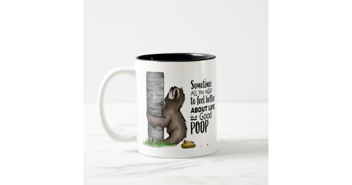 2 oz Funny Mug Shot - Coffee Makes Me Poop - Mini Shot Mug 