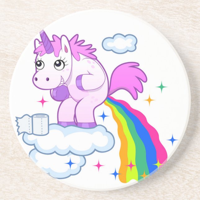 Pooping Unicorn Coaster (Front)