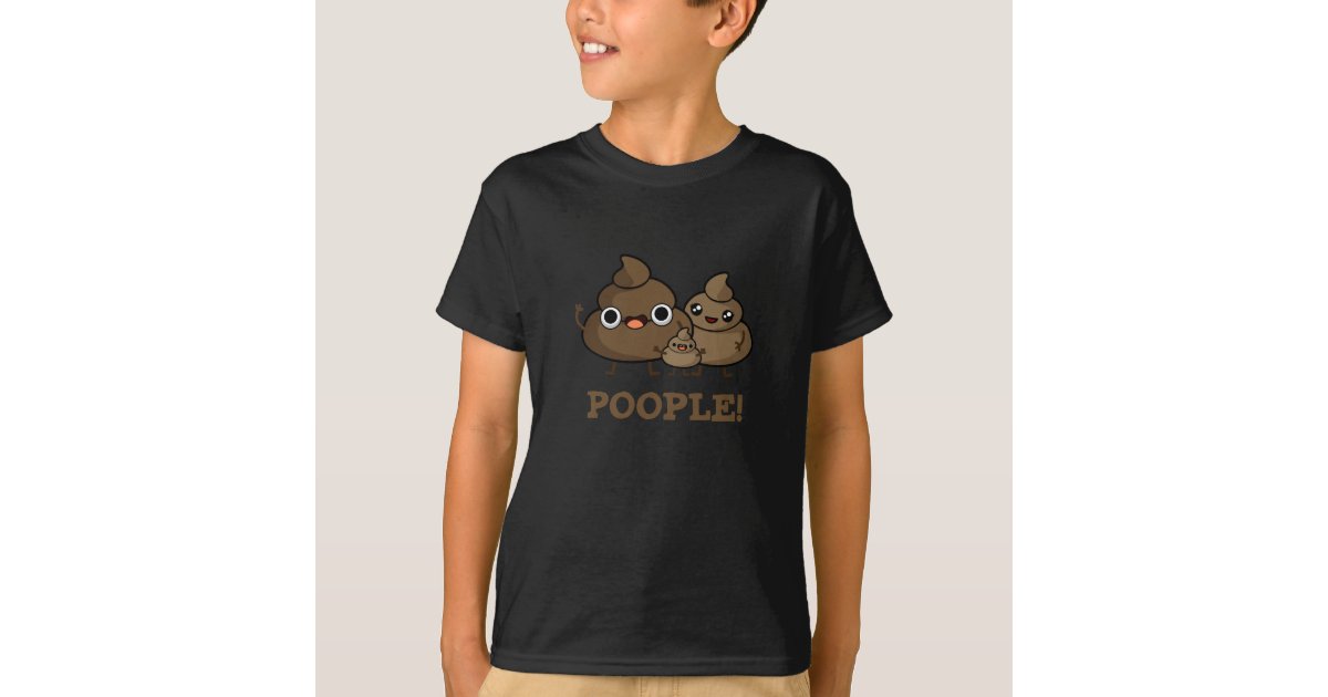Poople Funny Poop People Pun Dark BG T-Shirt