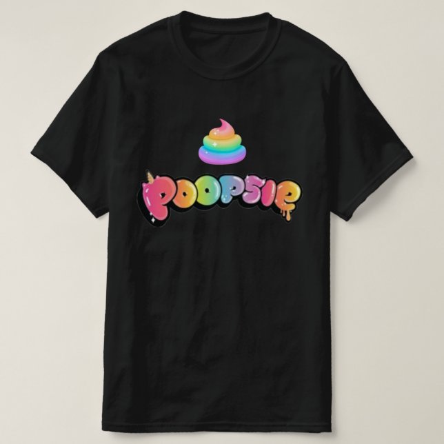 Poopsie (Rainbow Colored Poop)  T-Shirt (Design Front)
