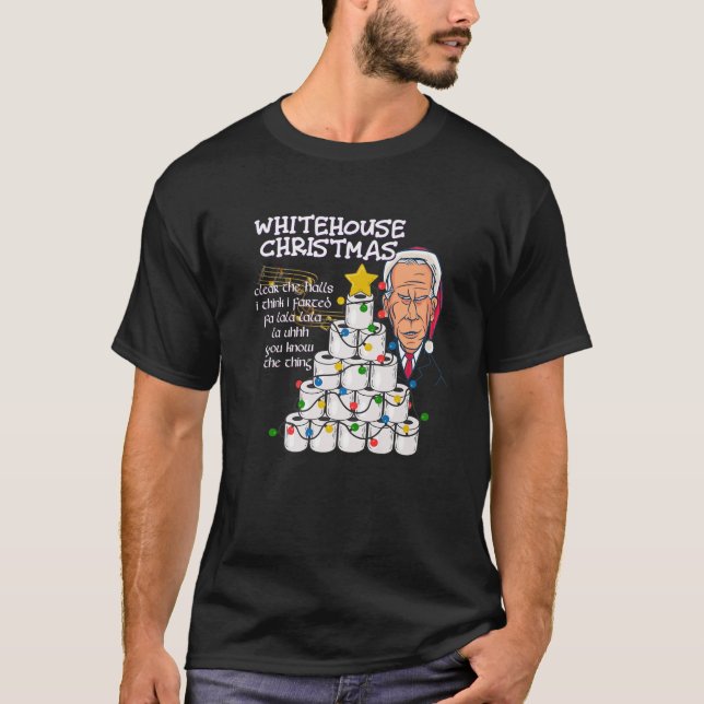 Poopy Pants Biden Colonoscopy Christmas Meme Chris T-Shirt (Front)