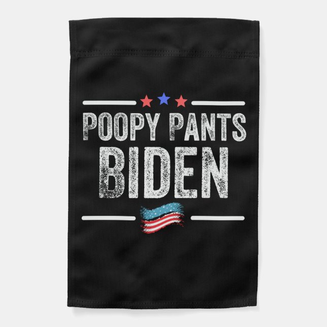 Poopy Pants Biden Garden Flag (Front)
