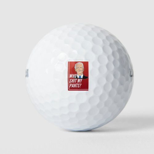 Poopy Pants Biden Golf Balls