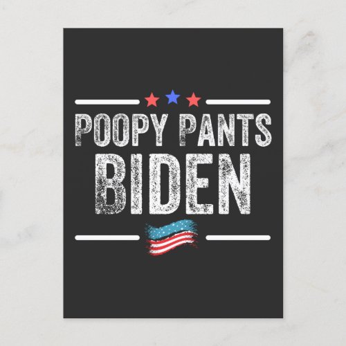 Poopy Pants Biden Holiday Postcard