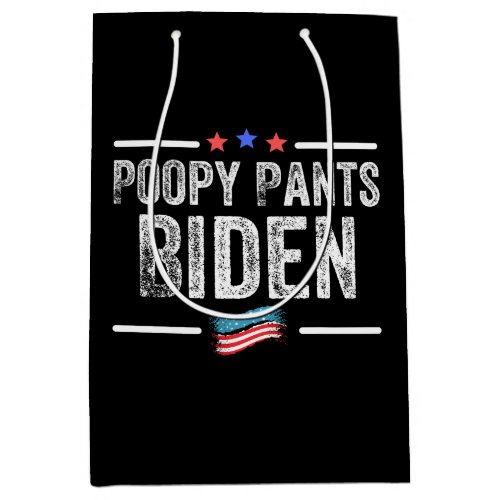 Poopy Pants Biden Medium Gift Bag