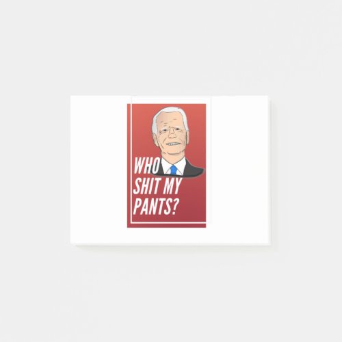 Poopy Pants Biden Post_it Notes