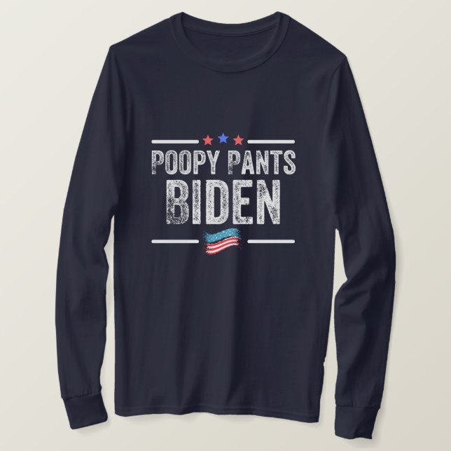 Poopy Pants Biden T-Shirt (Design Front)