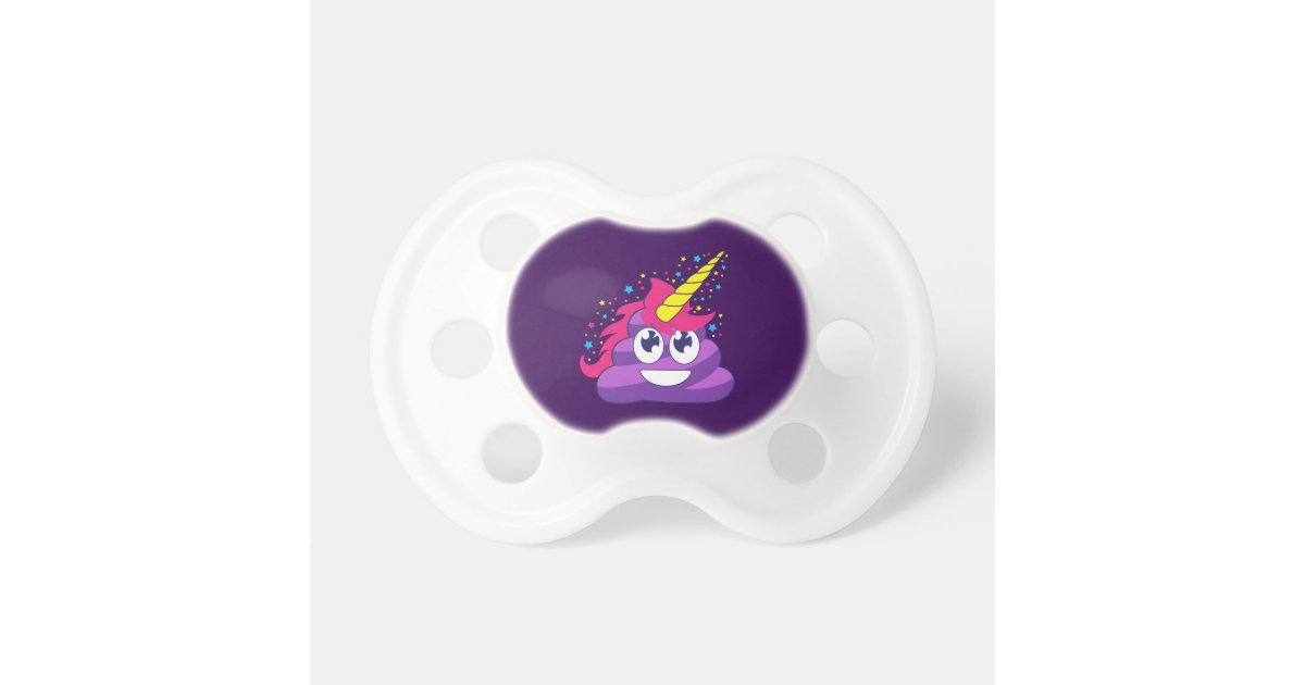 Poopy Unicorn Emoji Pacifier Zazzle
