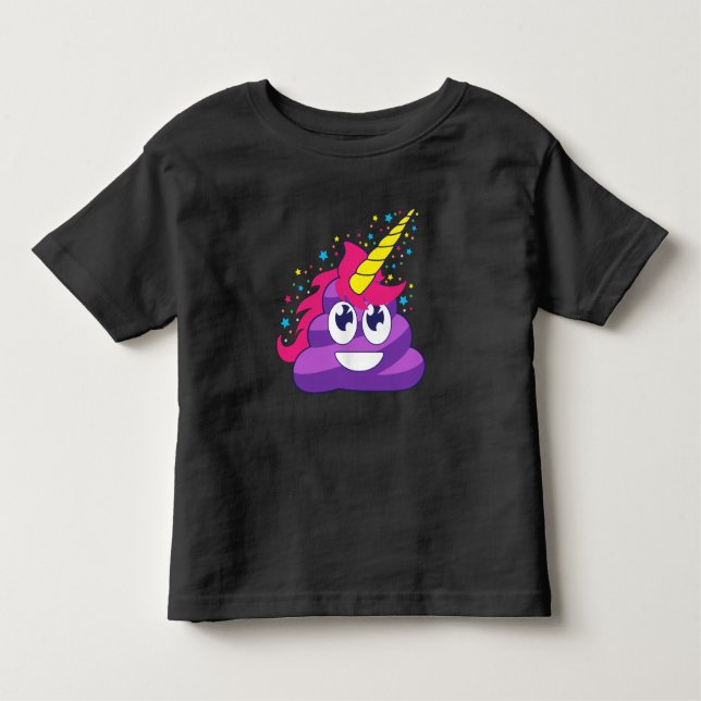 Poopy Unicorn Emoji Toddler T-shirt (Front)