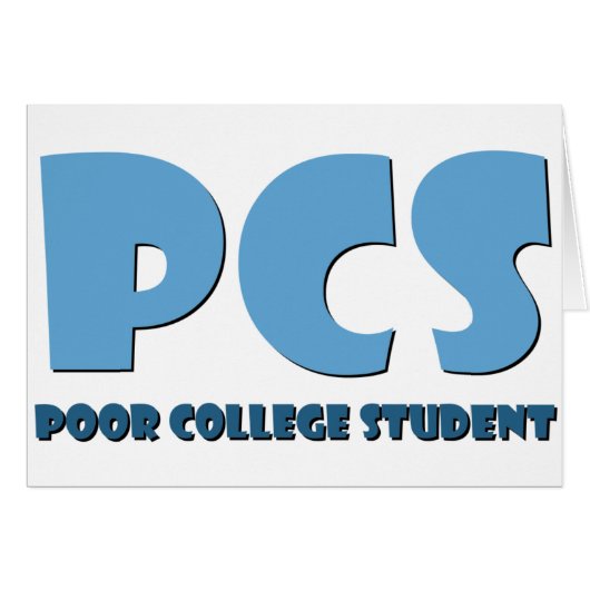 Poor College Student Cards (Front Horizontal)