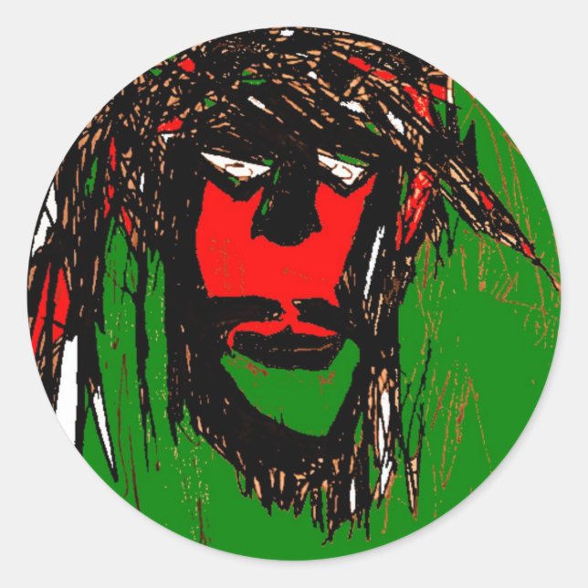POOR MANS LIFE CLASSIC ROUND STICKER (Front)