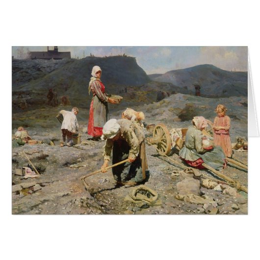 Poor People Gathering Coal Cards (Front Horizontal)