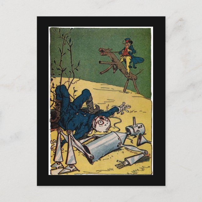 Poor Scarecrow and TinMan Postcard (Front)