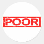 Poor Stamp Classic Round Sticker