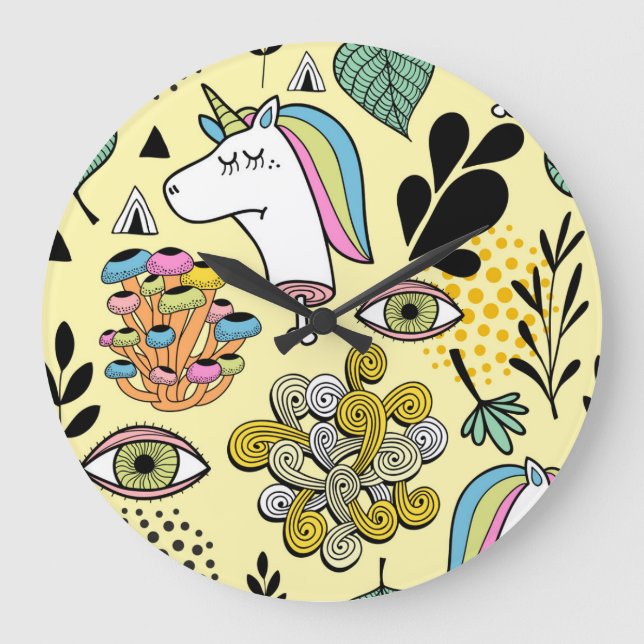 Poor Unicorn Large Clock (Front)
