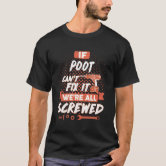 POOT, retro skateboard t shirt design.