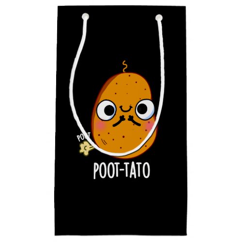 Poot_tato Funny Farting Potato Pun Dark BG Small Gift Bag