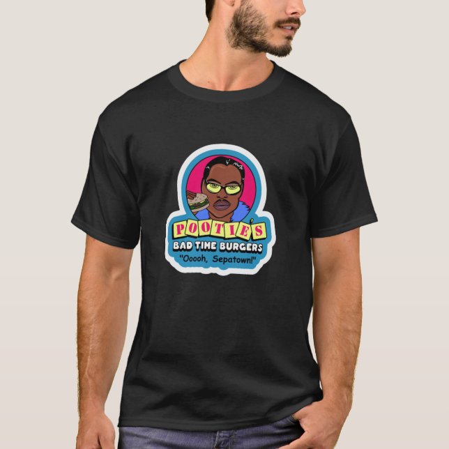 Pooties Bad Time Burgers Pootie Tang Funny Comedy  T-Shirt (Front)