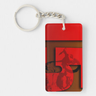 Pop 2015 Goat Year  Monogram double-sided Keychain