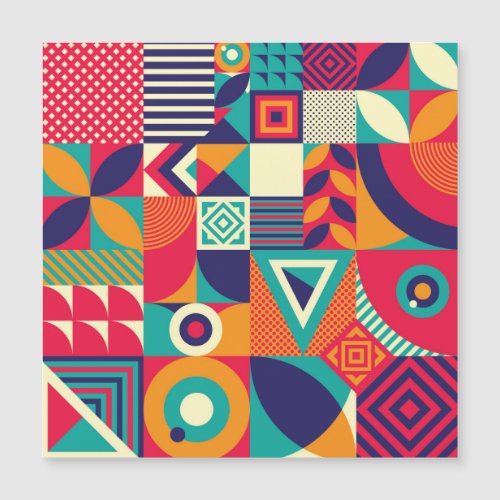 Pop abstract geometric shapes seamless pattern