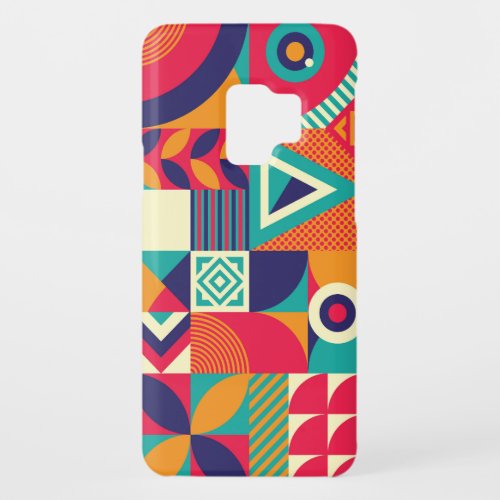 Pop abstract geometric shapes seamless pattern Case_Mate samsung galaxy s9 case