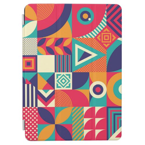 Pop abstract geometric shapes seamless pattern iPad air cover