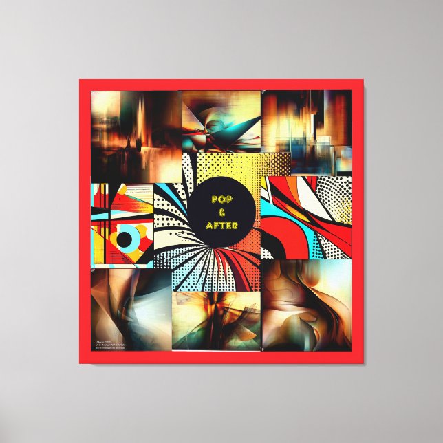 POP & AFTER - ABSTRATO - OnScreen Printing Canvas Print (Front)
