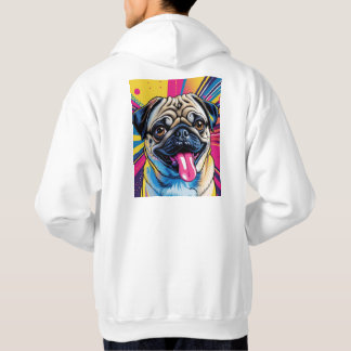 Pop art 01 pug painting hoodie