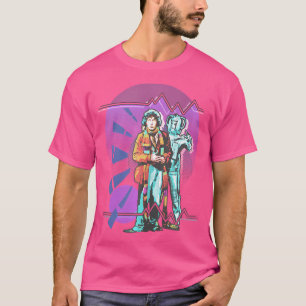 Pop Art 4Th Doctor Baker Cosmic Time Travel Fan T-Shirt